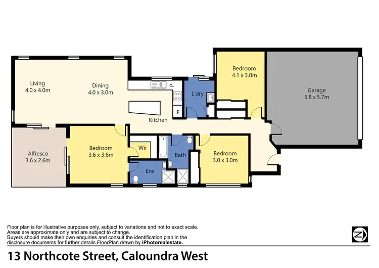 Floorplan of Homely house listing, 13 Northcote Crescent, Caloundra West QLD 4551