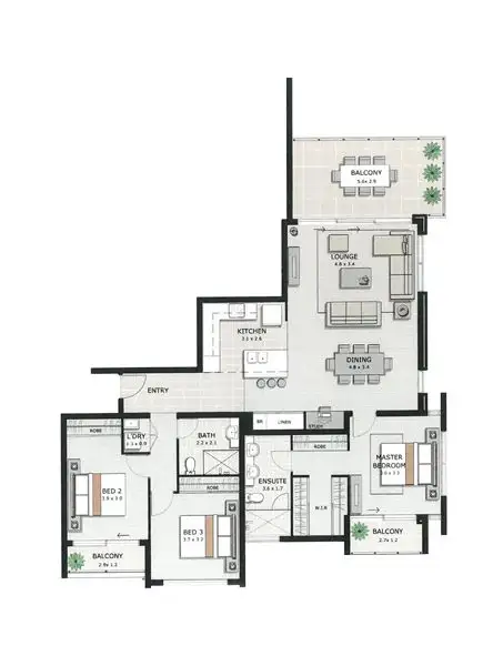 Floorplan of Homely apartment listing, 28/154 Musgrave Avenue, Southport QLD 4215