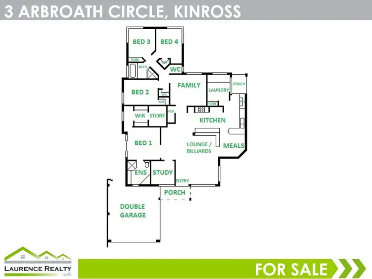Floorplan of Homely house listing, 3 Arbroath Circle, Kinross WA 6028