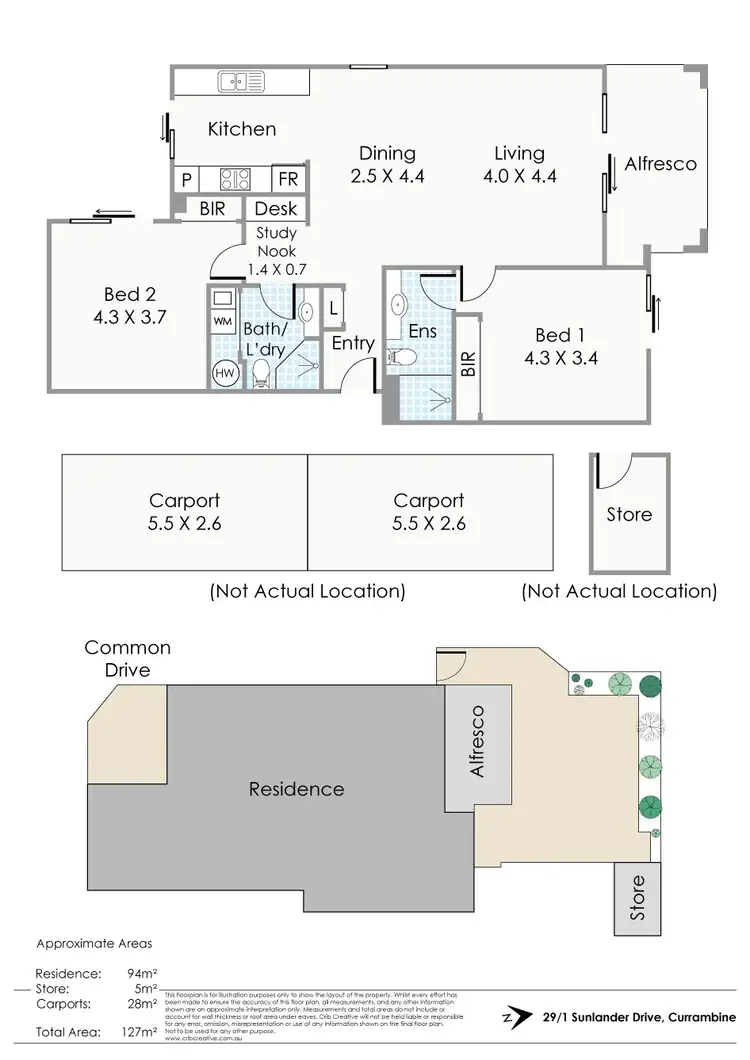 Floorplan of Homely unit listing, 29/1 Sunlander Drive, Currambine WA 6028