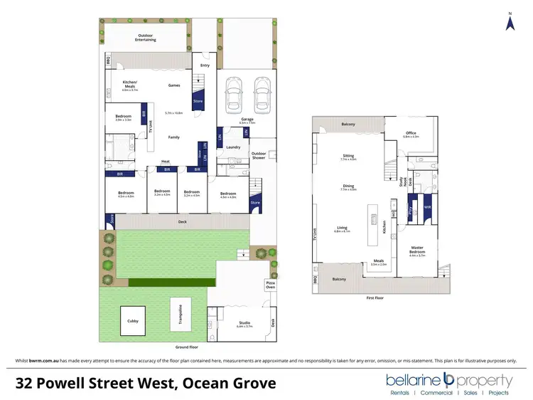 Floorplan of Homely house listing, 32 Powell Street West, Ocean Grove VIC 3226