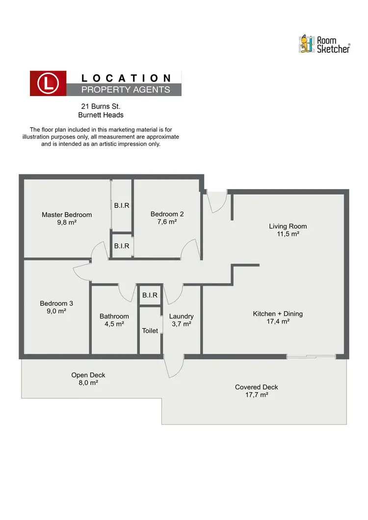 Floorplan of Homely house listing, 21 Burns St, Burnett Heads QLD 4670