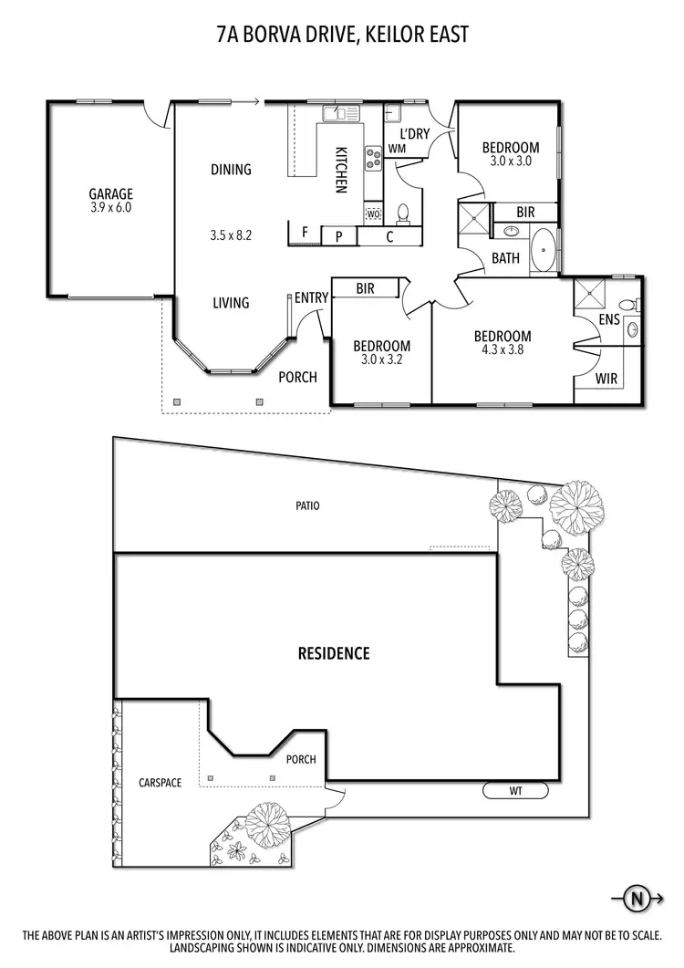 Floorplan of Homely unit listing, 7A Borva Drive, Keilor East VIC 3033