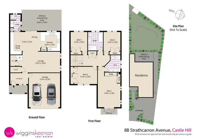 Floorplan of Homely semi-detached listing, 8B Strathcarron Avenue, Castle Hill NSW 2154