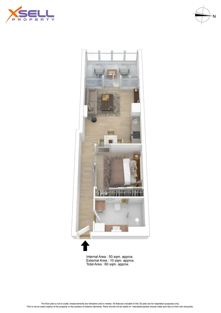 Floorplan of Homely apartment listing, 205/10 Balfours Way, Adelaide SA 5000