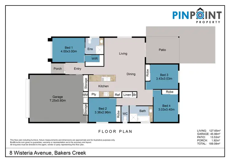 Floorplan of Homely house listing, 8 Wisteria Avenue, Bakers Creek QLD 4740