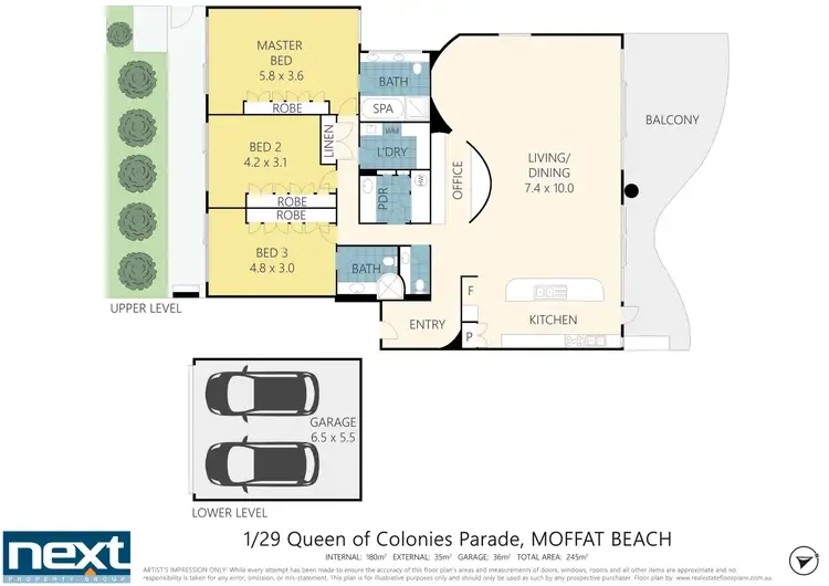 Floorplan of Homely house listing, Linnmere 1/29 Queen Of Colonies Parade, Moffat Beach QLD 4551