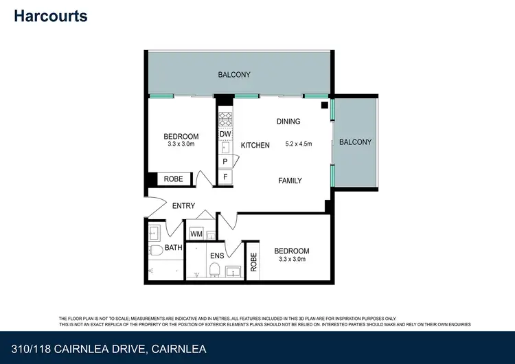 Floorplan of Homely apartment listing, 310/118 Cairnlea Drive, Cairnlea VIC 3023