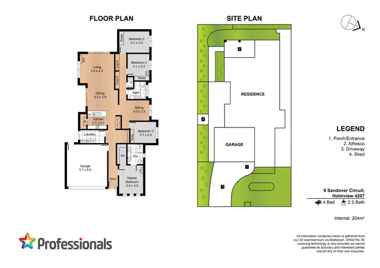 Floorplan of Homely house listing, 9 Sandover Circuit, Holmview QLD 4207