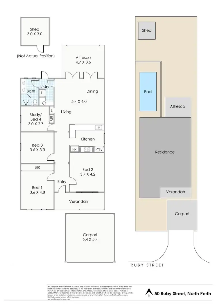 Floorplan of Homely house listing, 50 Ruby Street, North Perth WA 6006