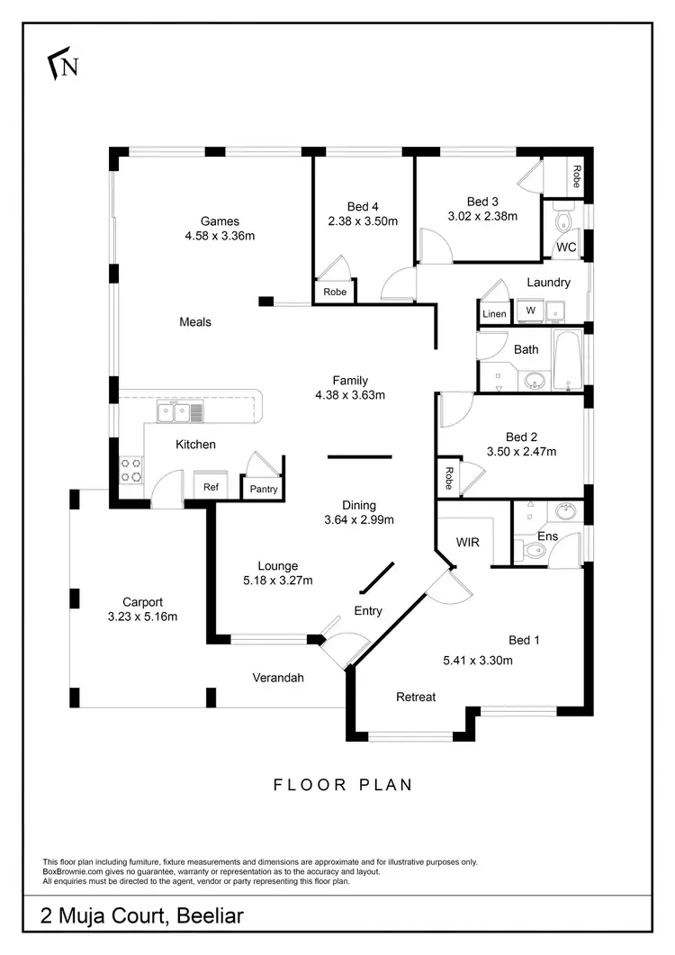 Floorplan of Homely house listing, 2 Muja Court, Beeliar WA 6164