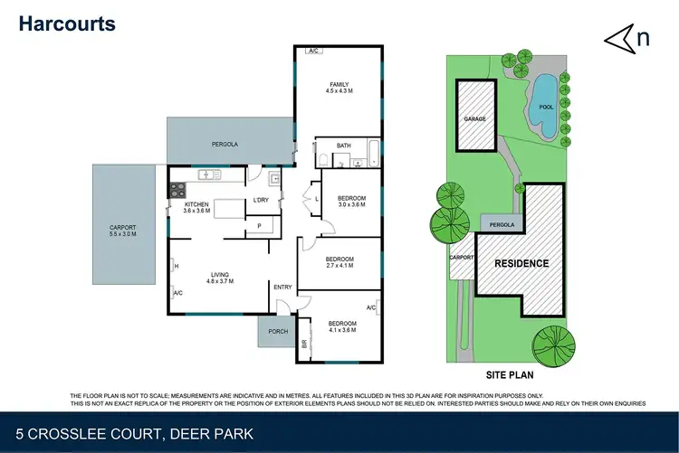 Floorplan of Homely house listing, 5 Crosslee Court, Deer Park VIC 3023