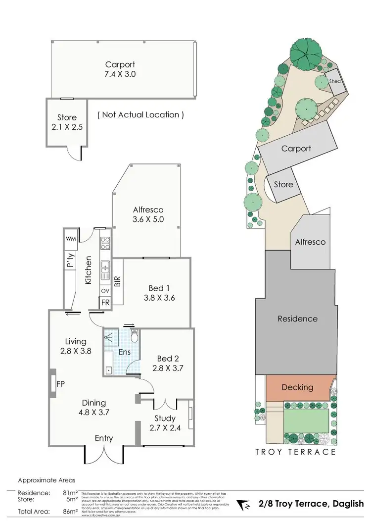 Floorplan of Homely villa listing, 2/8 Troy Terrace, Daglish WA 6008