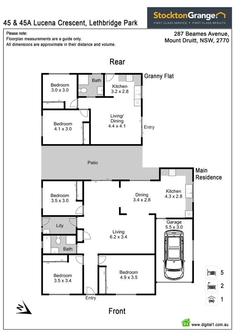 Floorplan of Homely house listing, 45 & 45a Lucena Crescent, Lethbridge Park NSW 2770