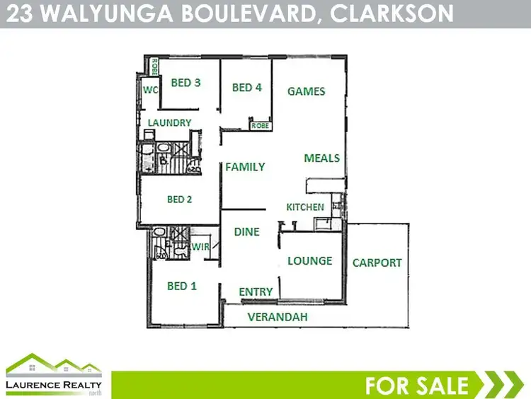 Floorplan of Homely house listing, 23 Walyunga Boulevard, Clarkson WA 6030