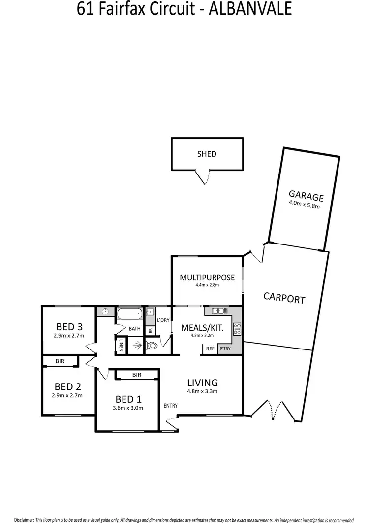 Floorplan of Homely house listing, 61 Fairfax Circuit, Albanvale VIC 3021