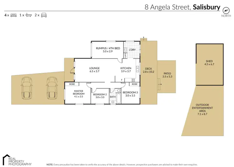 Floorplan of Homely house listing, 8 Angela Street, Salisbury QLD 4107