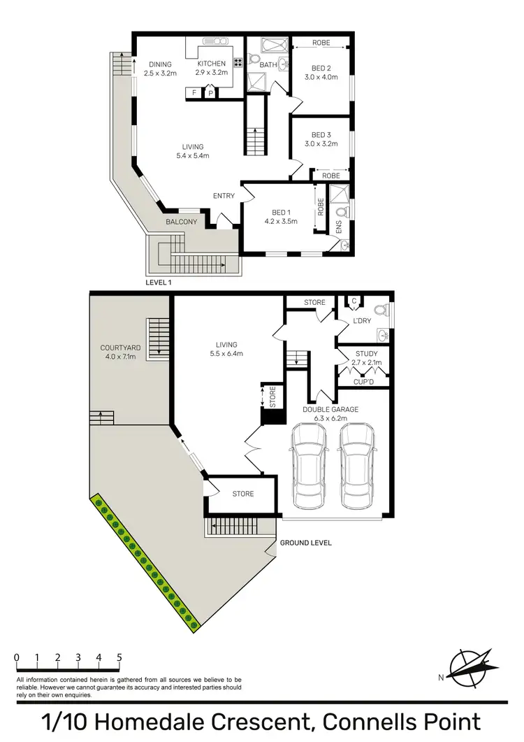 Floorplan of Homely villa listing, 1/10 Homedale Cres, Connells Point NSW 2221