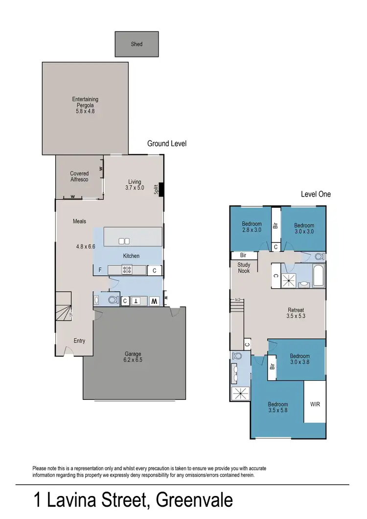 Floorplan of Homely house listing, 1 Lavinia Street, Greenvale VIC 3059