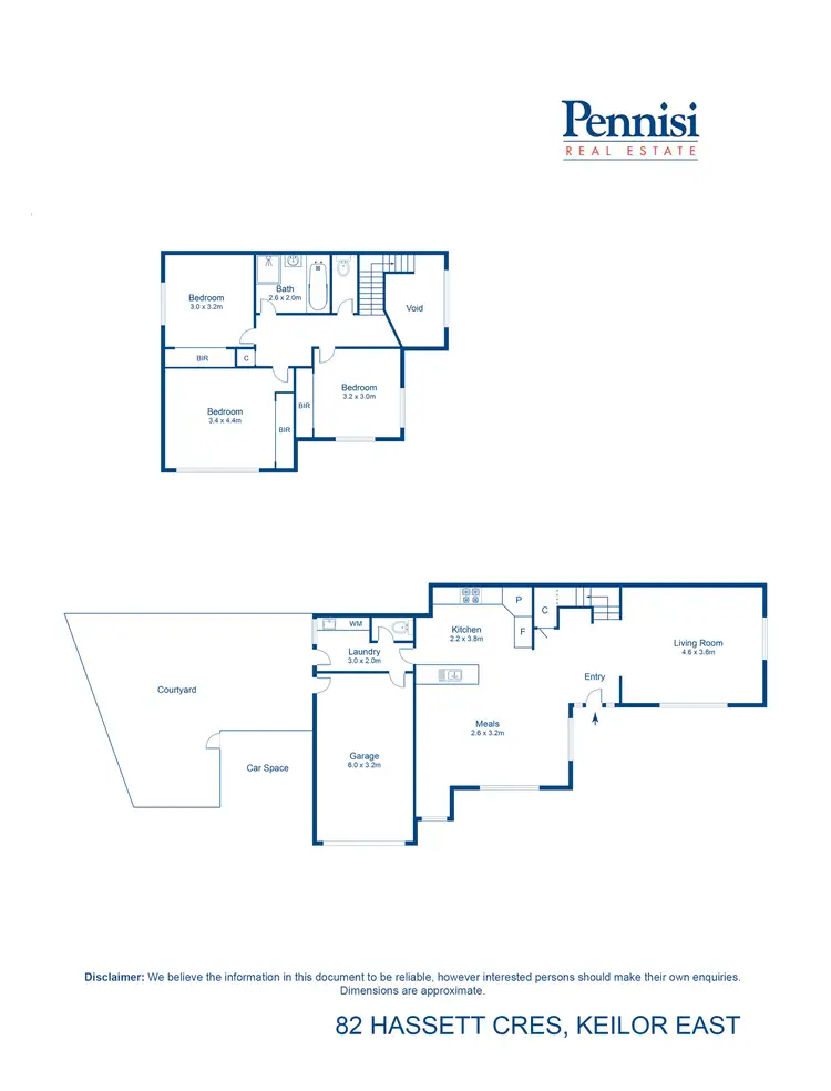 Floorplan of Homely townhouse listing, 82 Hassett Crescent, Keilor East VIC 3033