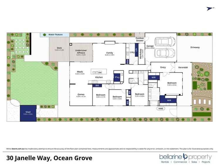 Floorplan of Homely house listing, 30 Janelle Way, Ocean Grove VIC 3226