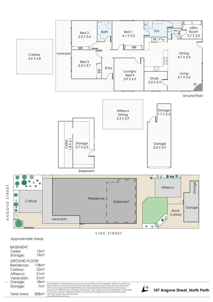 Floorplan of Homely house listing, 107 Angove Street, North Perth WA 6006