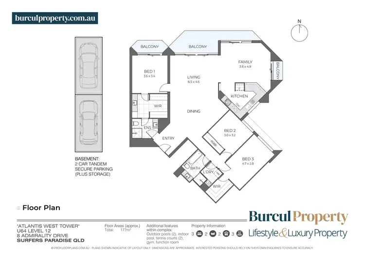 Floorplan of Homely apartment listing, 64/8 Admiralty Drive, Surfers Paradise QLD 4217