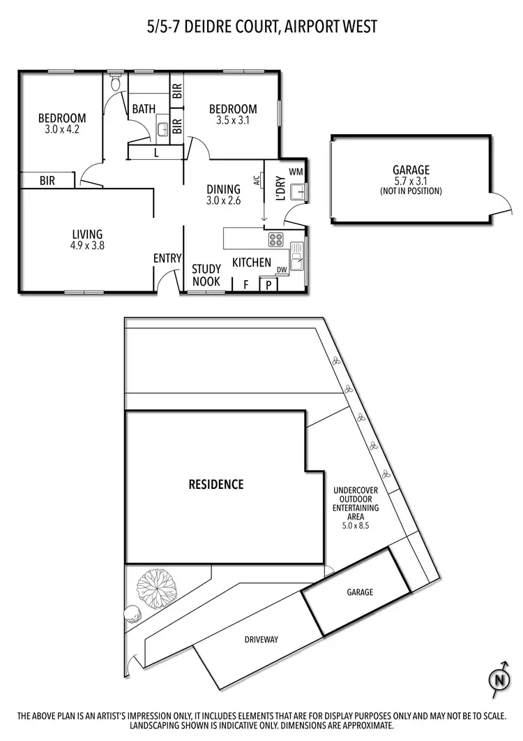 Floorplan of Homely unit listing, 5/5-7 Deidre Court, Airport West VIC 3042