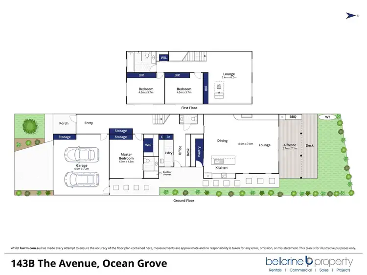 Floorplan of Homely townhouse listing, 143B The Avenue, Ocean Grove VIC 3226