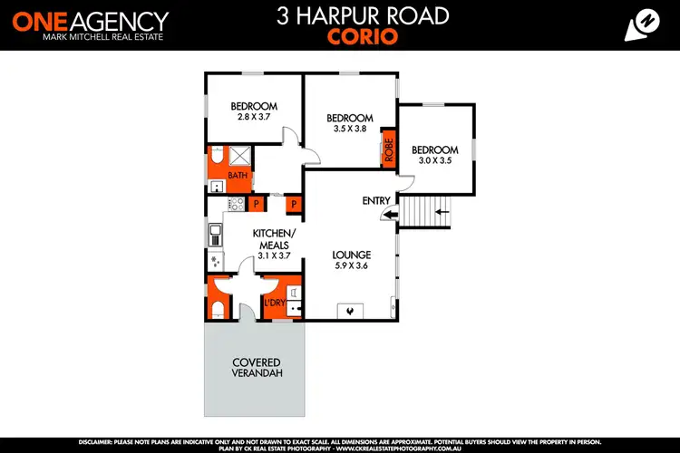 Floorplan of Homely house listing, 3 Harpur Road, Corio VIC 3214