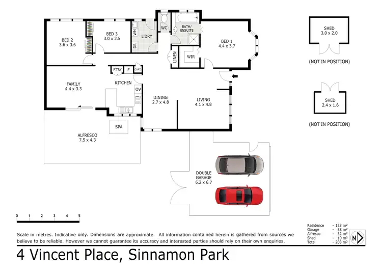 Floorplan of Homely house listing, 4 Vincent Place, Sinnamon Park QLD 4073