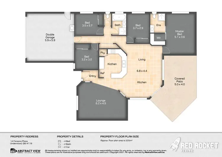 Floorplan of Homely house listing, 14 Farzana Place, Underwood QLD 4119