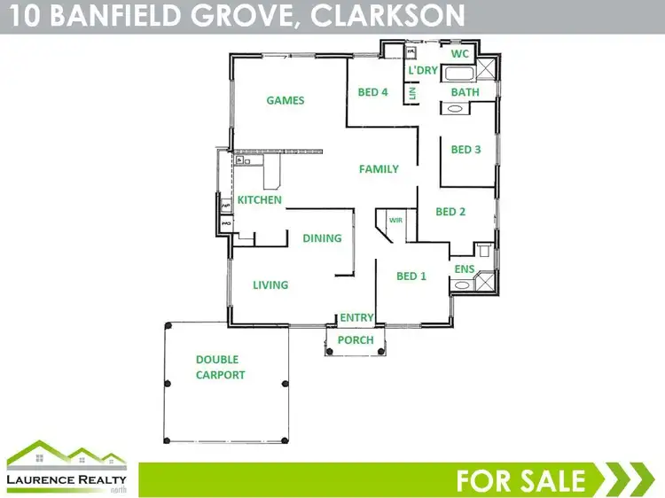 Floorplan of Homely house listing, 10 Banfield Grove, Clarkson WA 6030