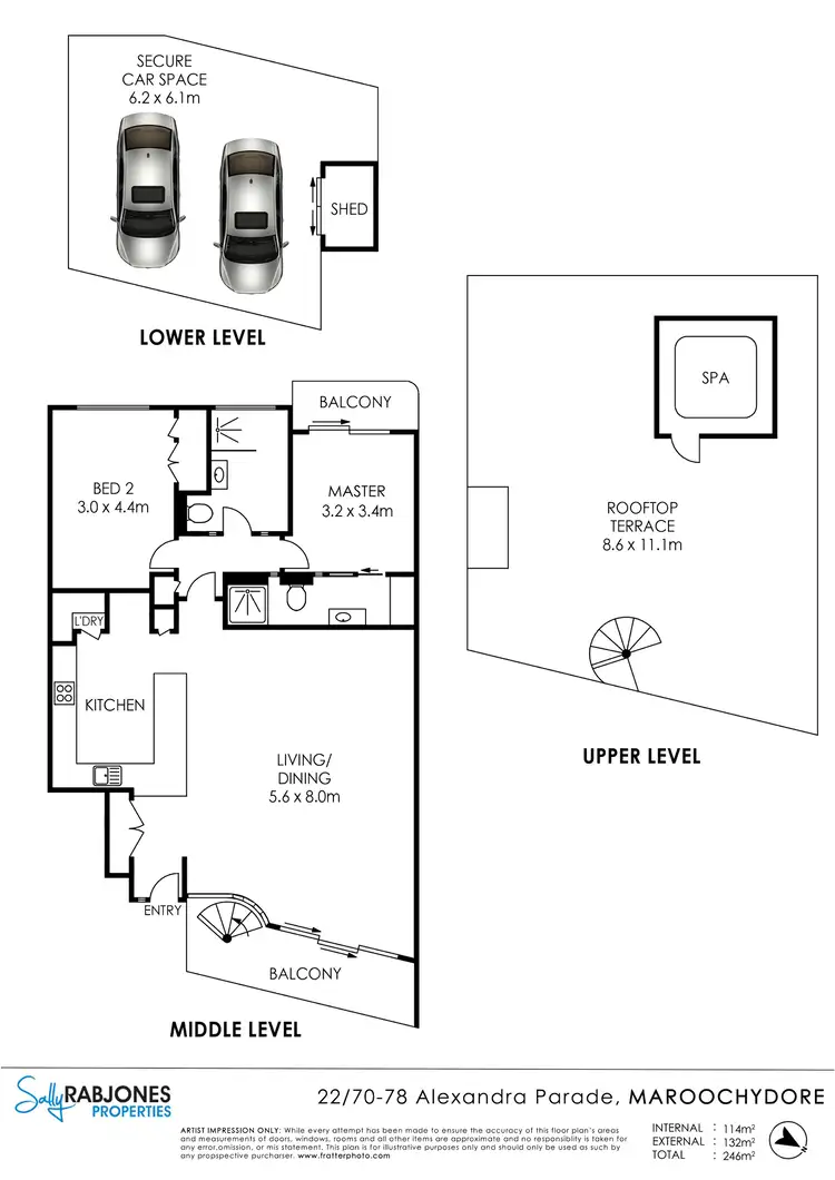 Floorplan of Homely apartment listing, 22/70 -78 Alexandra Parade, Maroochydore QLD 4558