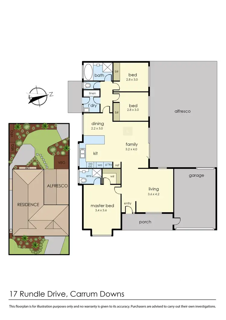Floorplan of Homely house listing, 17 Rundle Dve, Carrum Downs VIC 3201