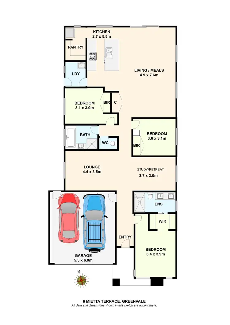 Floorplan of Homely house listing, 6 Mietta Terrace, Greenvale VIC 3059