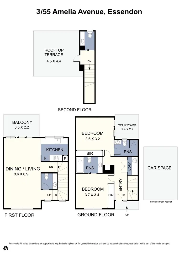 Floorplan of Homely townhouse listing, 3/55 Amelia Avenue, Essendon VIC 3040