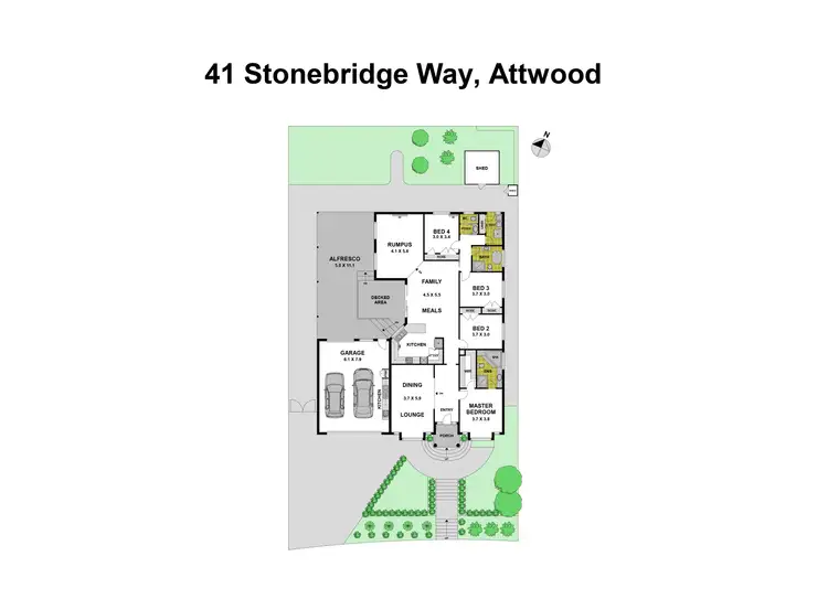 Floorplan of Homely house listing, 41 Stonebridge Way, Attwood VIC 3049