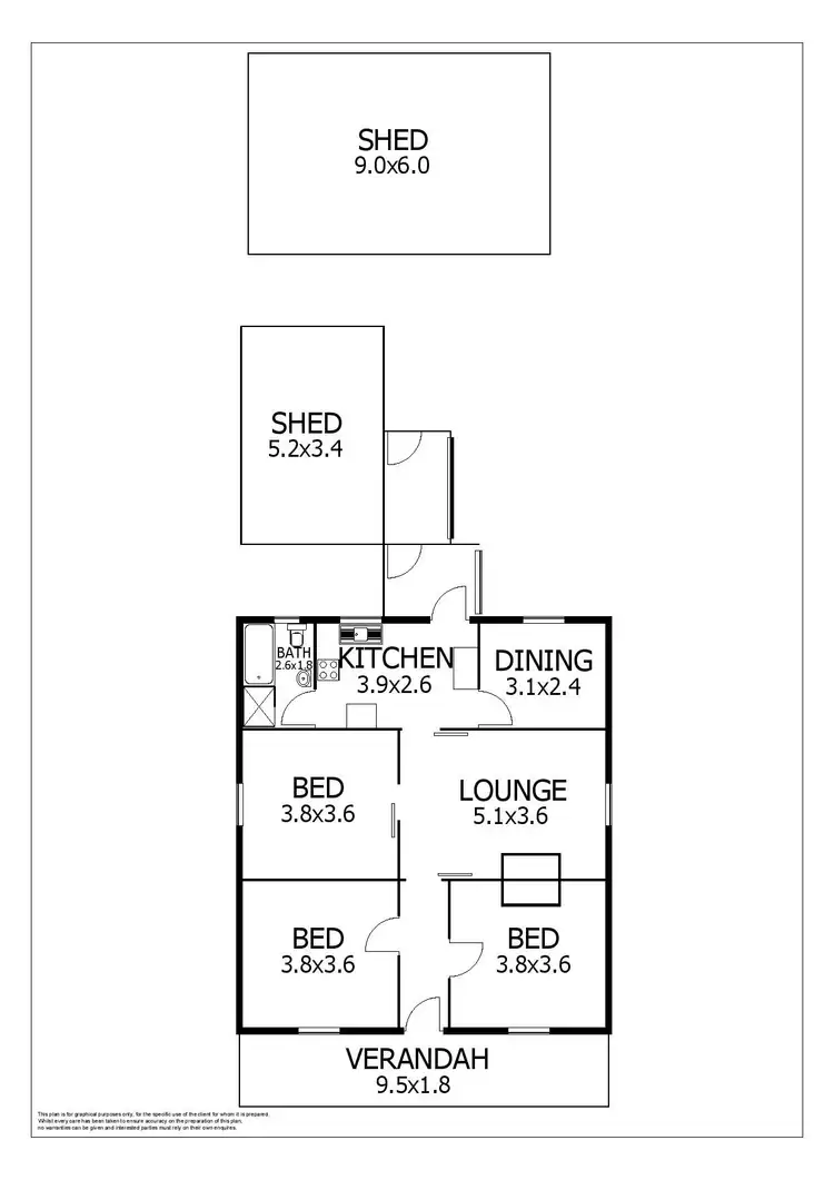 Floorplan of Homely house listing, 5 William Street, Murray Bridge SA 5253