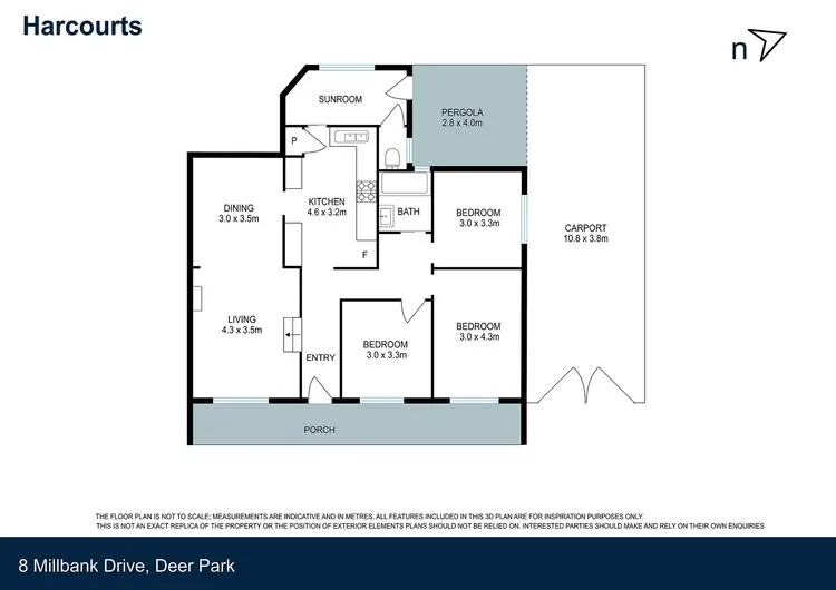 Floorplan of Homely house listing, 8 Millbank Drive, Deer Park VIC 3023