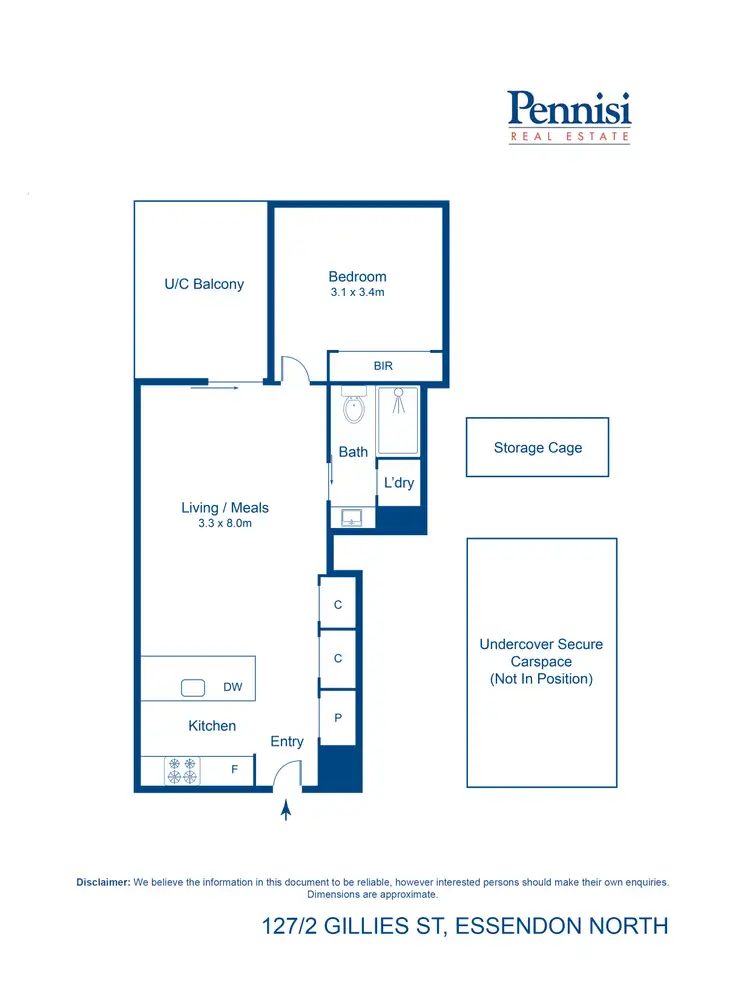 Floorplan of Homely apartment listing, 127/2 Gillies Street, Essendon North VIC 3041