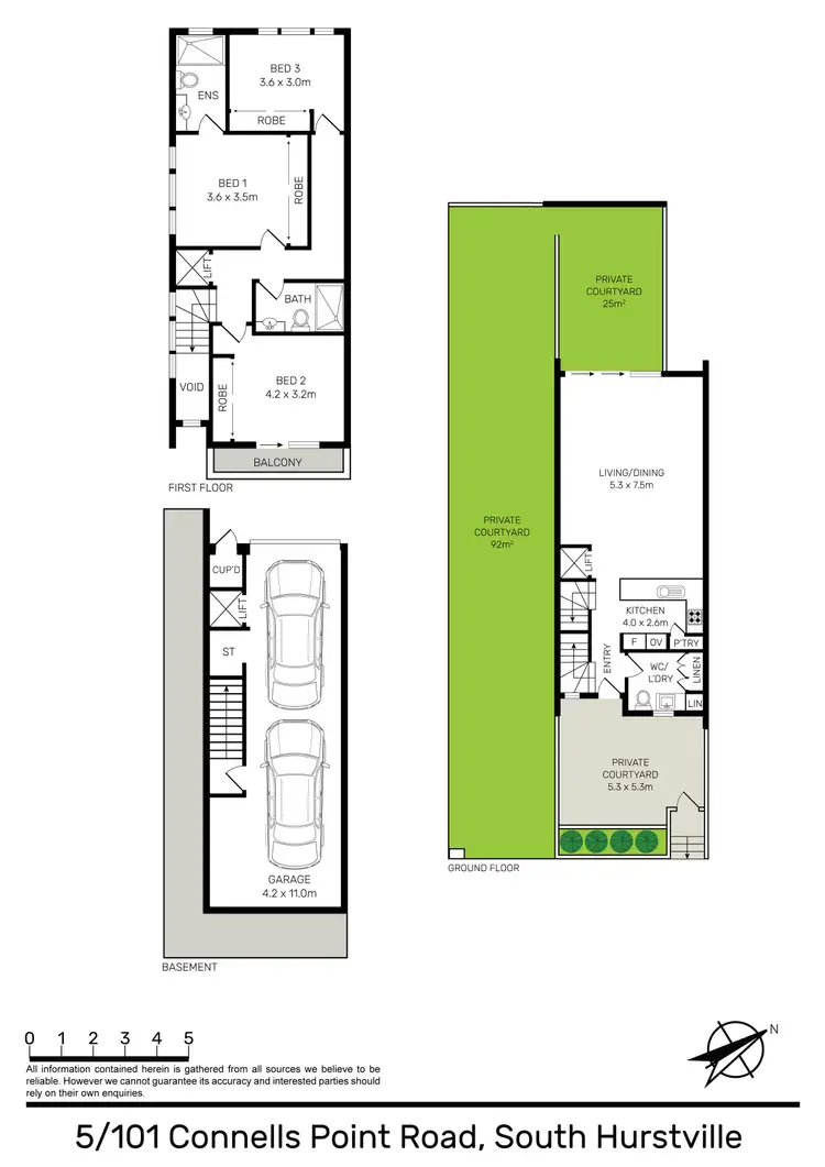 Floorplan of Homely townhouse listing, 5/101 Connells Point Road, South Hurstville NSW 2221