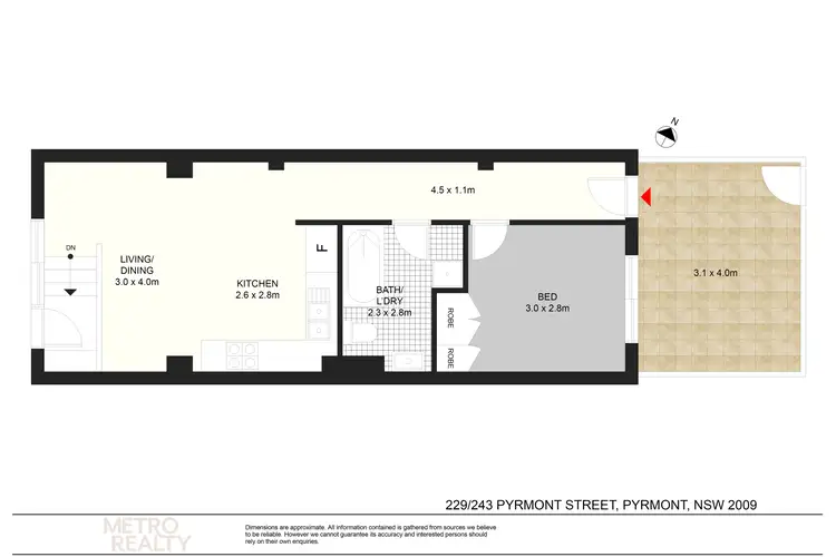 Floorplan of Homely apartment listing, 229/243 Pyrmont Street, Pyrmont NSW 2009