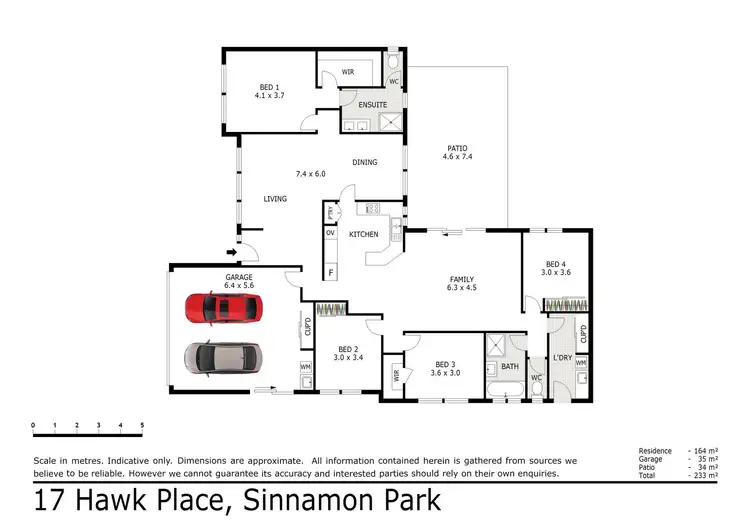 Floorplan of Homely house listing, 17 Hawk Place, Sinnamon Park QLD 4073