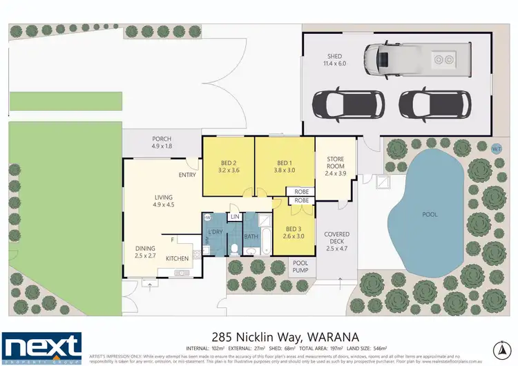 Floorplan of Homely house listing, 285 Nicklin Way, Warana QLD 4575