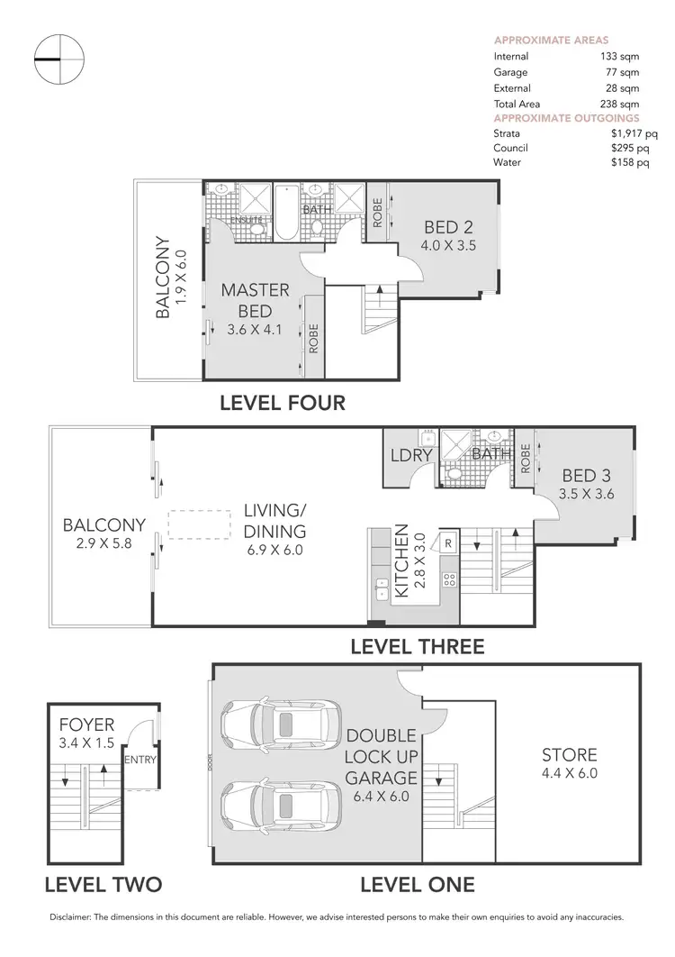 Floorplan of Homely townhouse listing, 4/104 William Street, Five Dock NSW 2046