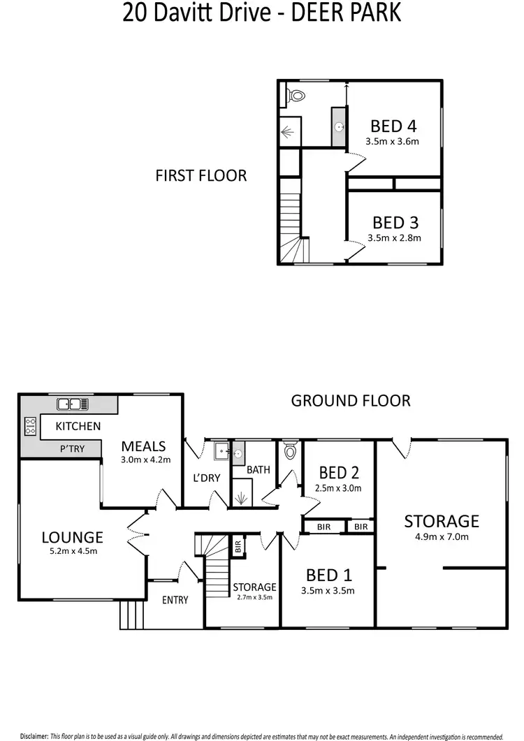 Floorplan of Homely house listing, 20 Davitt Drive, Deer Park VIC 3023