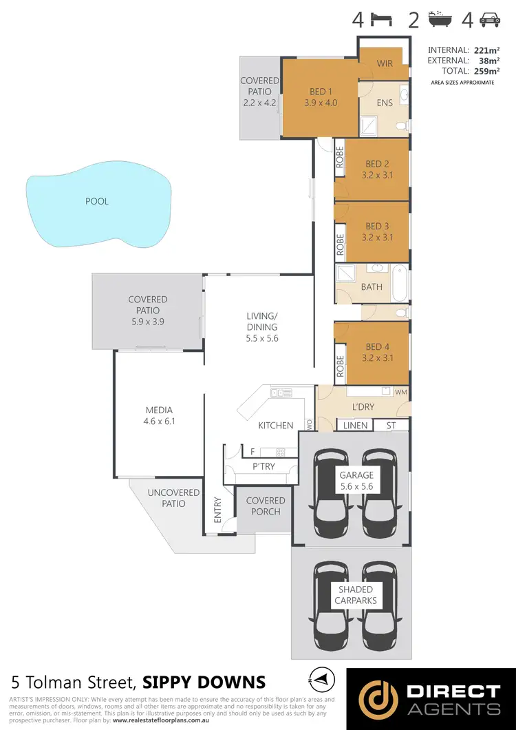 Floorplan of Homely house listing, 5 Tolman Street, Sippy Downs QLD 4556