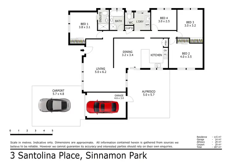 Floorplan of Homely house listing, 3 Santolina Place, Sinnamon Park QLD 4073