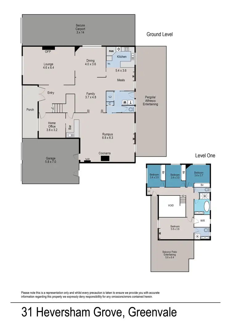 Floorplan of Homely house listing, 31 Heversham Grove, Greenvale VIC 3059